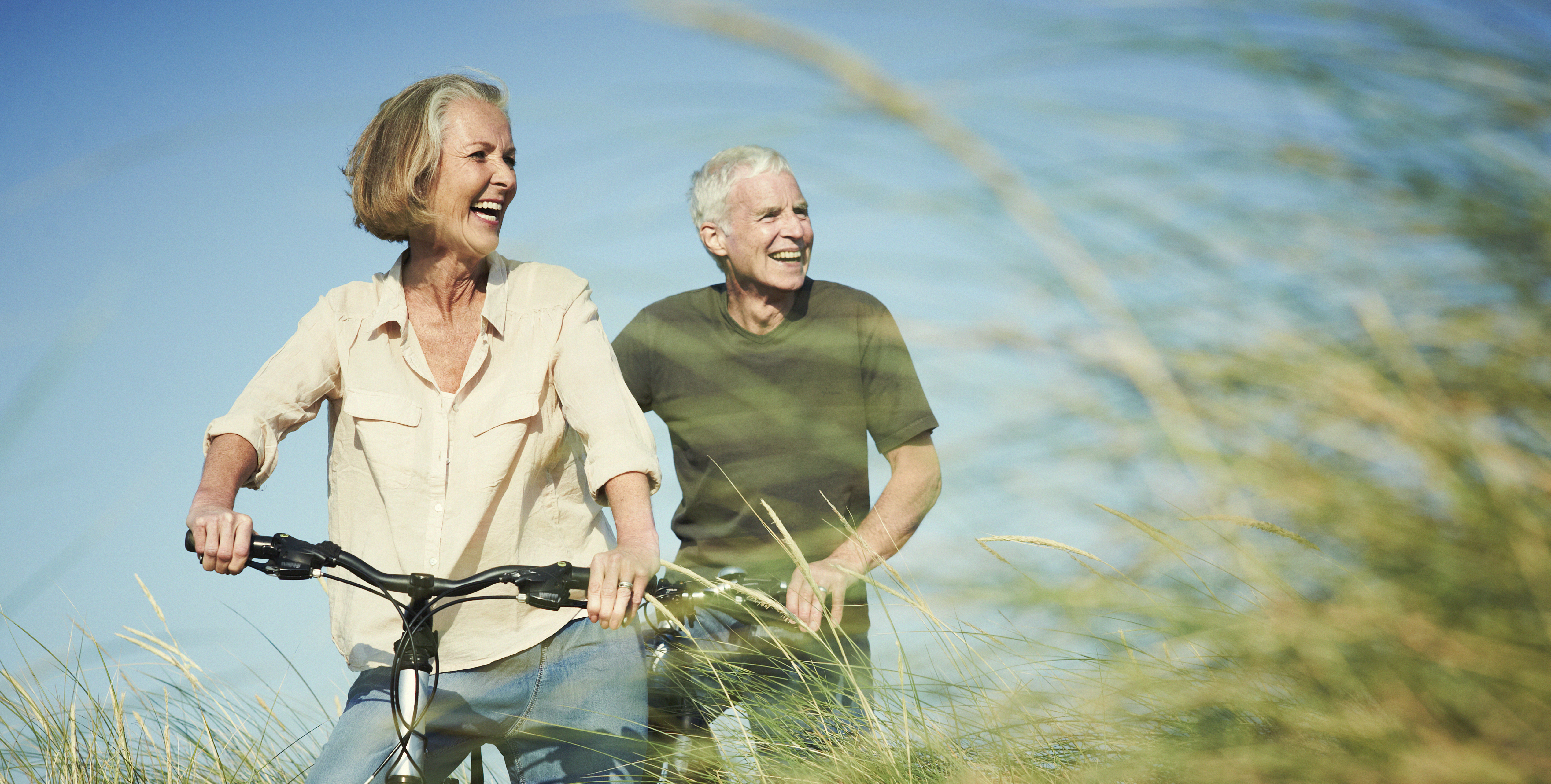 older people on bikes