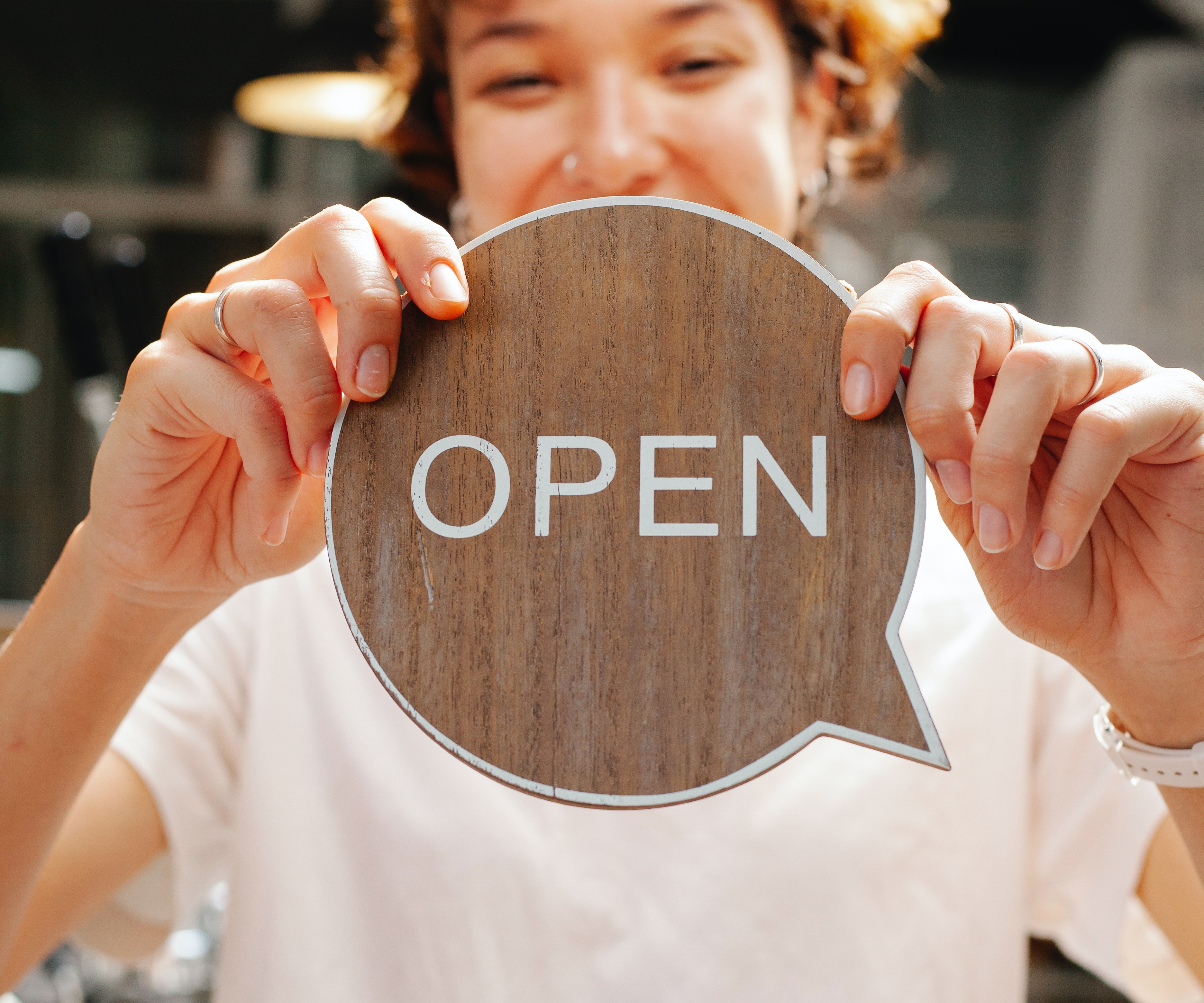open sign