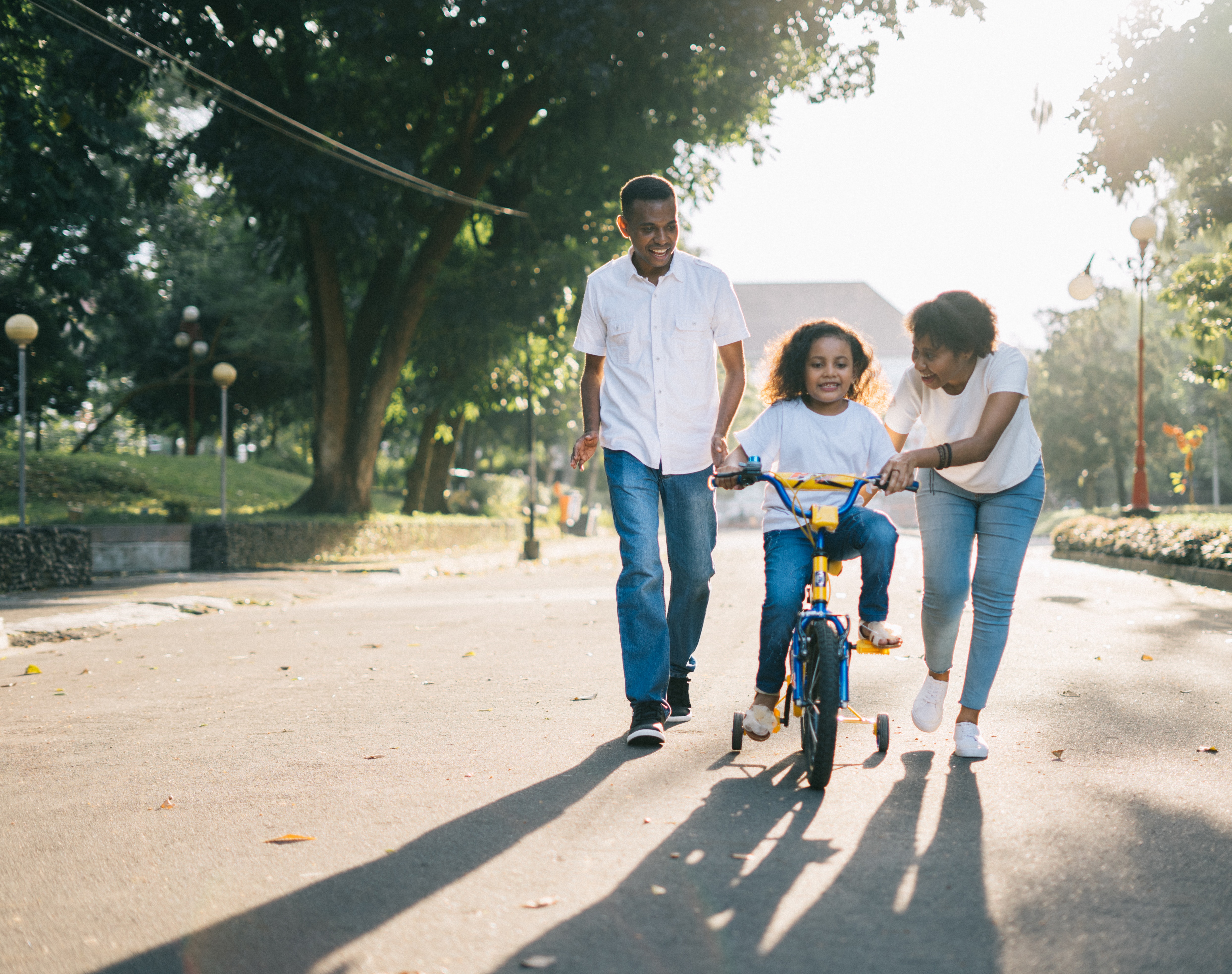 child riding bike