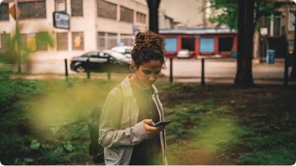 woman on phone