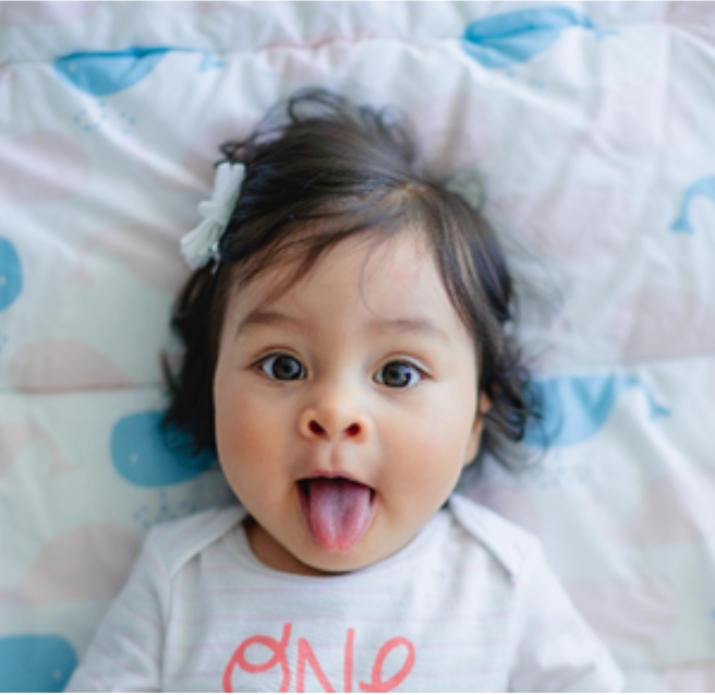 baby with mouth open