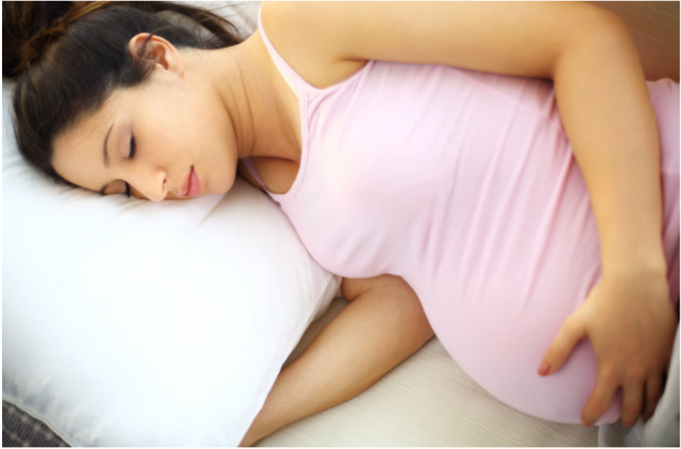 pregnant woman sleeping