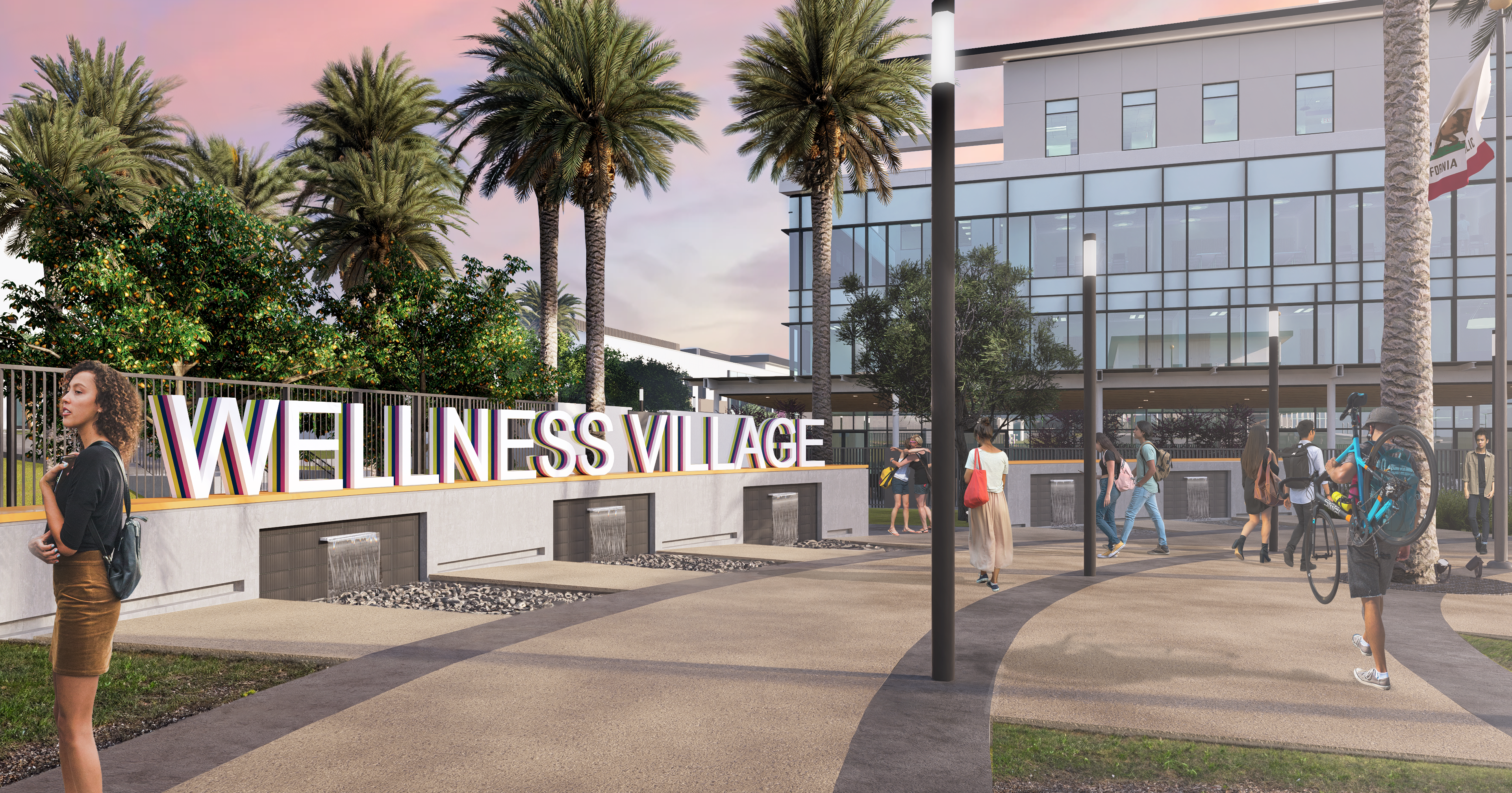 Wellness Village Entry Fountain
