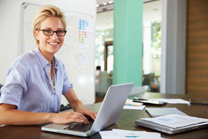 Woman at Computer