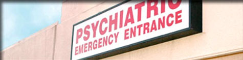 Psychiatric Emergency Entrance Sign