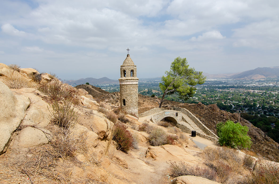 The Peace Tower on Mount Rubidoux above Riverside